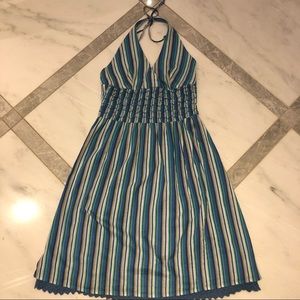 Halter Neck Striped Sundress NWOT